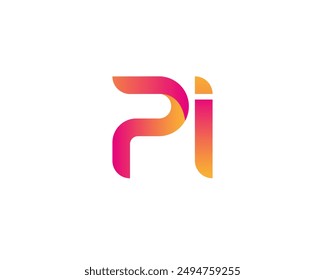 pi letter logo. pi logo design vector illustration