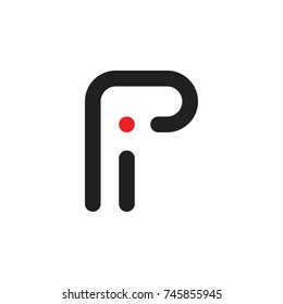 Pi Letter Logo Design Vector