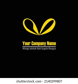 PI lettering with elegant golden shape for logo, for a perfume 
or fashion company.