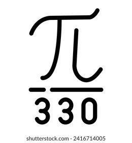 Fondo del icono de línea pi