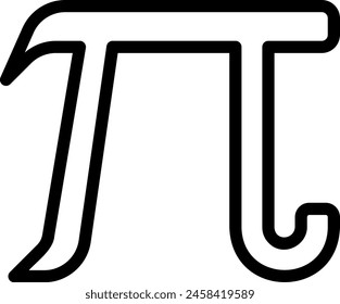 Pi line icon illustration vector