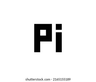 PI logo design vector template
