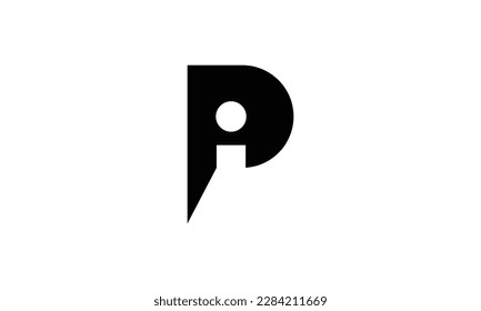 Logo der PI. Ursprünglicher Buchstabe PI, IP-Logo, Vektordesign