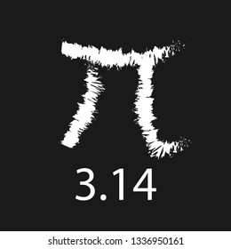 pi logo, symbol, or sign for pi day or shirt design