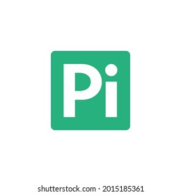 Pi logo vector. Initial letter logo Design