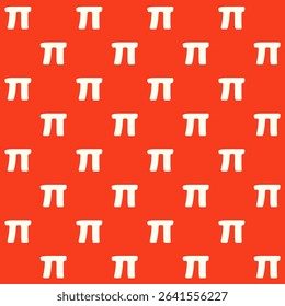 Pi Math Sign Vector Seamless Pattern