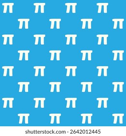 Pi Math Sign Vector Seamless Pattern