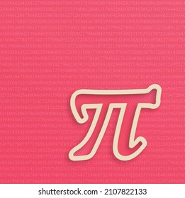 PI Monogramm Logo-Konzept für den glücklichen PI Tag auf Farbhintergrund. Design für PI-Icon Professional-Buchstaben 