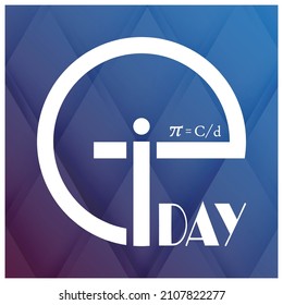 PI monogram logo concept for the happy PI Day on color background. PI icon design Professional letter icon design 