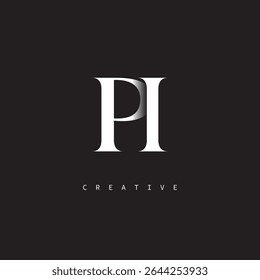 
PI Monograma Logo Mínimo Marca de Letra Elegante para Luxo, Moda   Marcas criativas	
