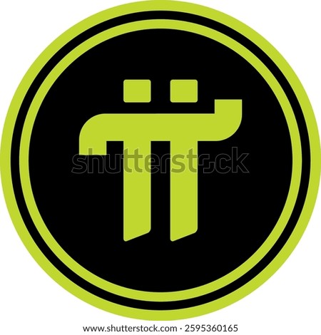pi network cryptocurrency drawings on abstract background. 3d illustrations.