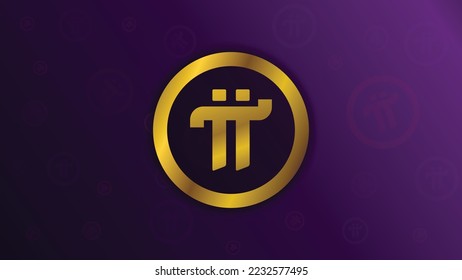 Pi-Netzwerk. Pi-Symbole. Pi-Netzwerkhintergrund. Pi-Logo, Vektordesign-Illustration für Logos, Symbole, Hintergründe, Banner, Vorlagen, Websites und Apps