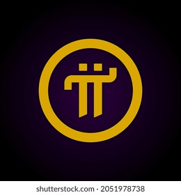 Pi-Symbole. Pi-Logo, Vektordesign-Illustrationen, ein trendiges und modernes Pi-Symbol für Logo, Symbole, Vorlagen, Websites, Apps