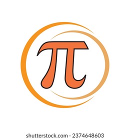 Pi Number Icon Vector Image illustration Isolated On White background