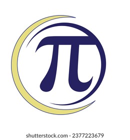 Pi Number Icon Vector Image illustration Isolated On White background