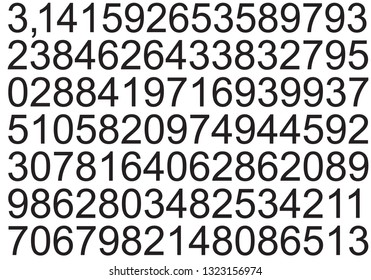 PI number on a light background, abstract scientific illustratio