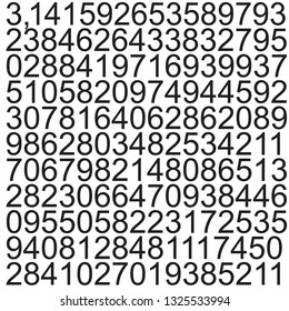 PI number on a light background, abstract scientific illustratio