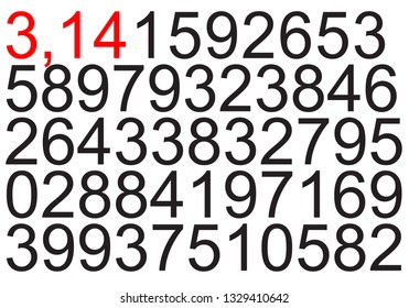 PI number on a light background, abstract scientific illustratio