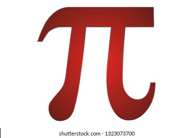 Pi number of red color.