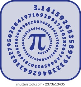 Pi Number Vector Image Illustration Pictogram on Background