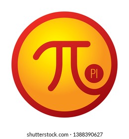 pi number. vector pi number symbol