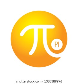 pi number. vector pi number symbol illustration