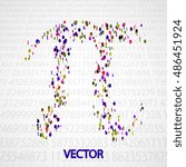 Pi Numbers shape eps10. Mathematics vector elegant illustration