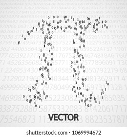 Pi Numbers shape eps10. Mathematics vector elegant illustration