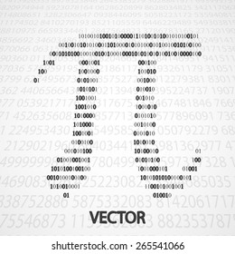 Pi Numbers shape eps10. Mathematics vector elegant illustration