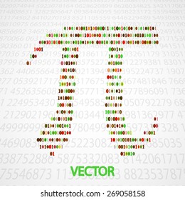 Pi Numbers shape eps10. Mathematics vector elegant illustration