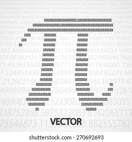 Pi Numbers shape eps10. Mathematics vector elegant illustration