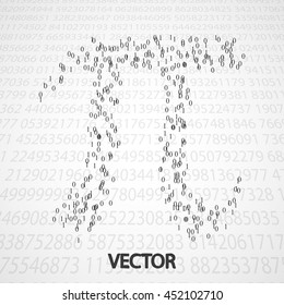 Pi Numbers shape eps10. Mathematics vector elegant illustration