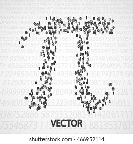 Pi Numbers shape eps10. Mathematics vector elegant illustration