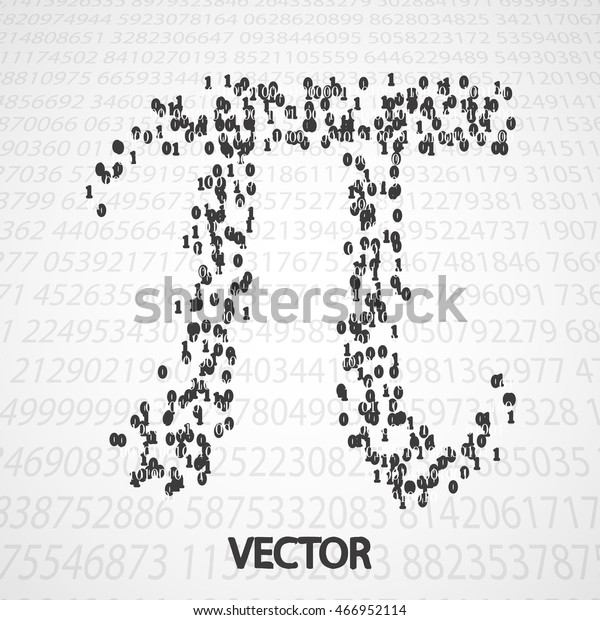 Pi Numbers Shape Eps10 Mathematics Vector: vector de stock (libre de ...