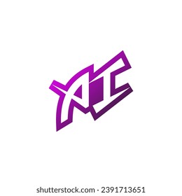 PI Premium emblem logo initial esport and gaming design concept