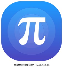 Pi Purple - blue circular UI/UX App Icon / Logo Design