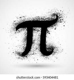 Pi Sign Grunge Vector