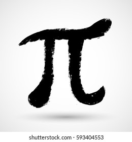 Pi Sign Grunge Vector