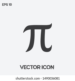 Pi sign vector icon. Ui/Ux. Premium quality.