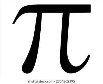 Fondo blanco de arte vectorial de silueta de Pi