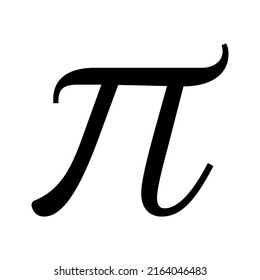 Pi symbol. Design for web and mobile app. Vector illustration isolated on white background 