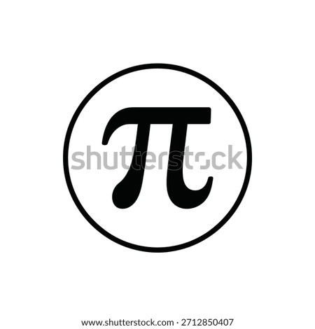 The Pi Symbol Encapsulated in a Circle Mathematical Constant Represents Ratio Circumference to Diameter