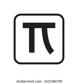 Pi symbol, pi icon in trendy outline style design. Vector graphic illustration. Suitable for website design, logo, app, and ui. Editable vector stroke. EPS 10.