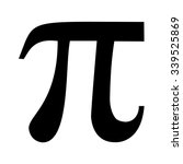 Pi symbol icon . Vector illustration 