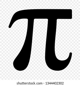 Pi symbol icon . Vector illustration