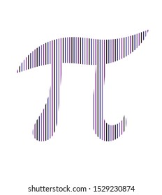 Pi symbol icon. vector illustration