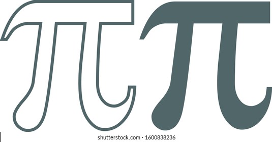 Pi symbol.Pi icon. Vector illustration.