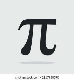 Pi Symbol Icon. Vector Illustration.