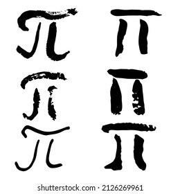 Pi symbol icon . Vector illustration. International Pi Day.
