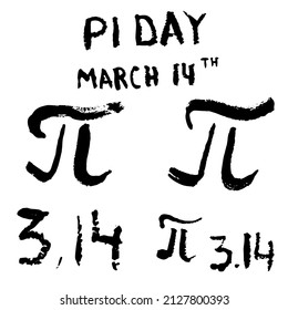 Pi symbol icon . Vector illustration. International Pi Day.